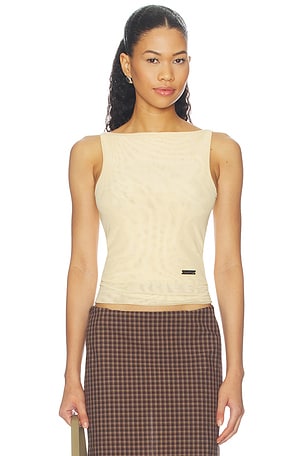 Double Layer Sleeveless Mesh Top House of Sunny