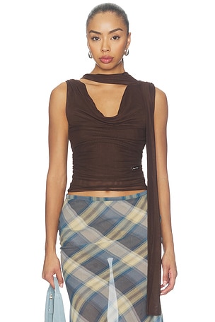 Draped Mesh Top House of Sunny