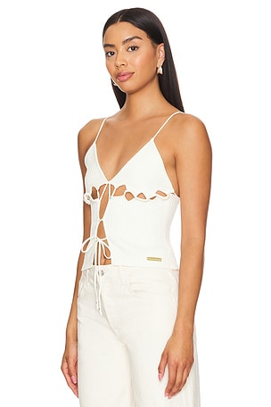 House of Sunny Gemini Knit Cami in White