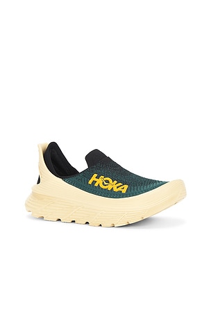 HOKA U Restore Tc in Green,Tan