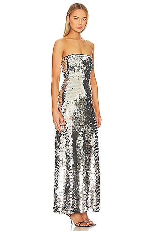 House of Harlow 1960 x REVOLVE Valentina Gown in Metallic Silver