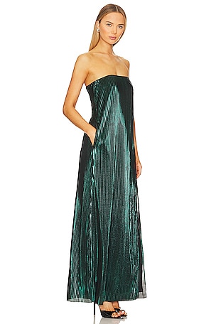 House of Harlow 1960 Arely Maxi Dress in Dark Green