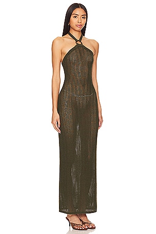 House of Harlow 1960 x REVOLVE Thea Mesh Maxi Dress in Army