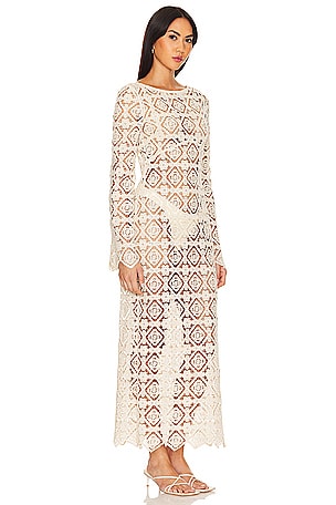 House of Harlow 1960 x REVOLVE Janis Crochet Maxi Dress in Cream