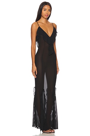 House of Harlow 1960 Lisette Maxi Dress in Black