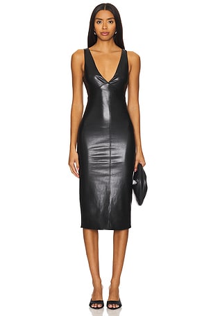 Liv Faux Leather Midi Dress House of Harlow 1960