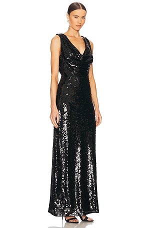 House of Harlow 1960 Viola Maxi Gown in Black