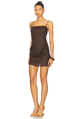 House of Harlow 1960 x REVOLVE Faustine Mini Dress in Chocolate