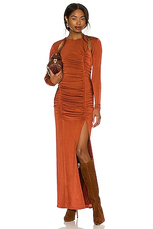 House of Harlow 1960 x REVOLVE Karow Maxi Dress in Rusty Brown | REVOLVE
