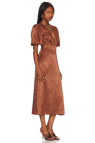 House of Harlow 1960 x REVOLVE Patria Midi Dress in Chocolate