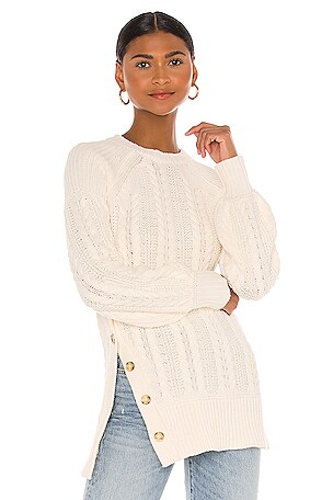 House of Harlow 1960 x REVOLVE Virgo Cable Knit Sweater in Beige