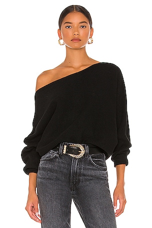 House of Harlow 1960 x REVOLVE Winifred Wide Neck Sweater in Black REVOLVE