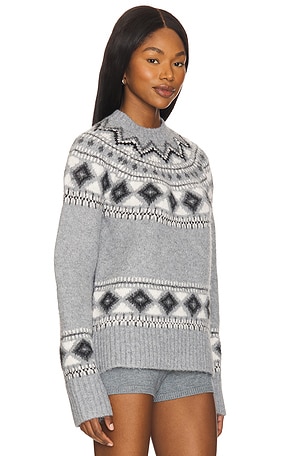 House of Harlow 1960 Dalida Fairisle Sweater in Grey