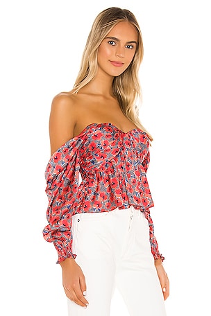 House of Harlow 1960 x REVOLVE Burna Blouse in Red