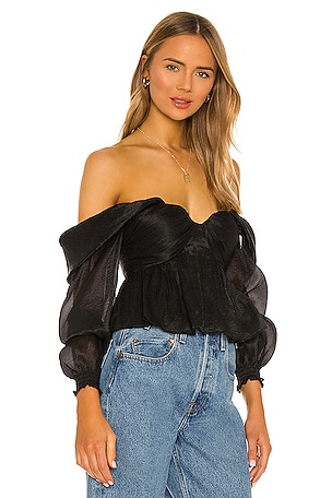 House of Harlow 1960 x REVOLVE Burna Blouse in Black