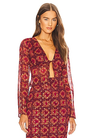Free People Magic Hour Bodysuit in Midnight Combo