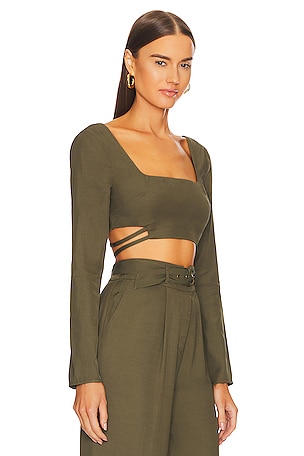 House of Harlow 1960 x REVOLVE Mailey Top in Olive