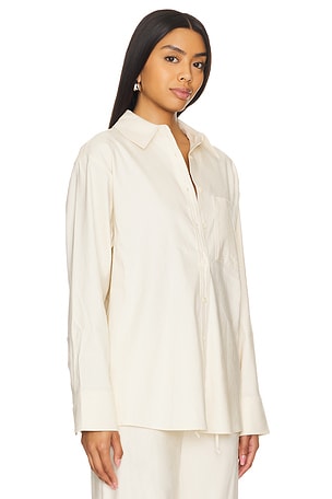 House of Harlow 1960 Laurel Oversized Shirt in Beige