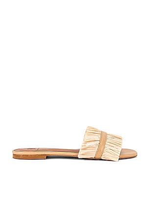 x REVOLVE Frayed Raffia Flat Sandal House of Harlow 1960