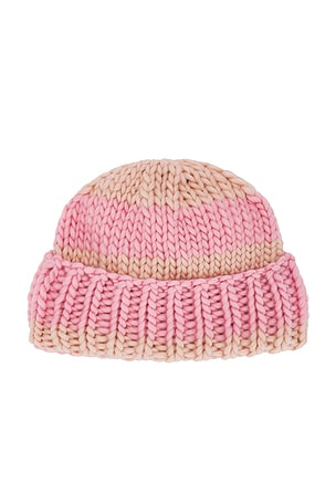 Pink & Cream Chunky Knit Beanie Hope Macaulay