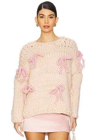 Cream Chunky Bow Sweater Hope Macaulay