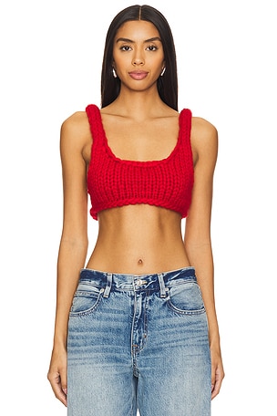 Red Colossal Knit Bralette Hope Macaulay