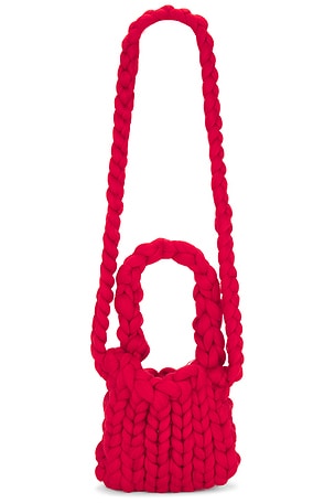 Red Colossal Knit Crossbody Bag Hope Macaulay