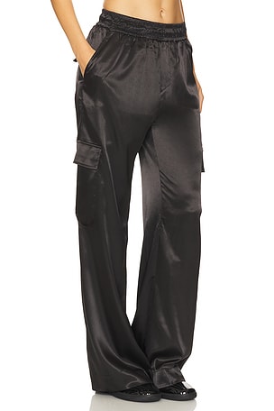 Heroine Sport Satin Cargo Pant in Black