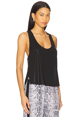 Heroine Sport Flare Tank Top in Black