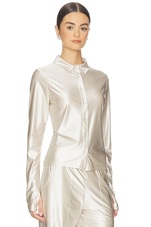Heroine Sport Thea Shirt in Metallic Silver