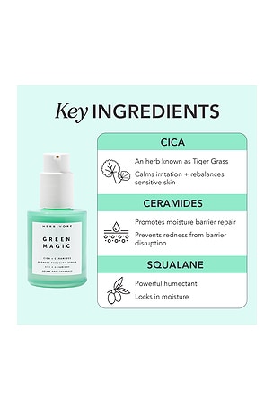 Herbivore Botanicals Green Magic Cica + Ceramides Redness Reducing Serum in Beauty: NA