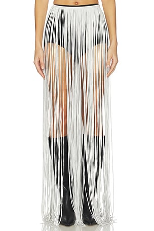 HERSKIND Iliana Leather Belt in White,Light Grey