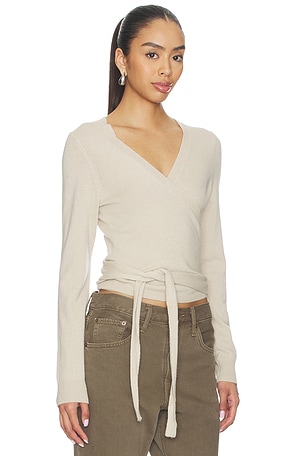 HERSKIND Ballerina Knit Wrap Blouse in Creme