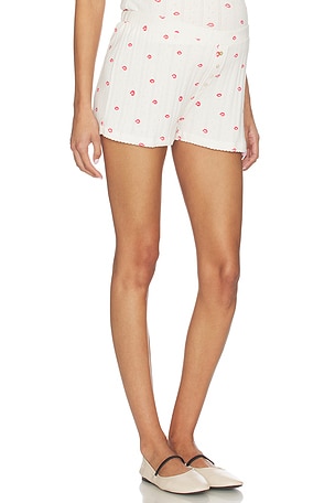 HATCH The Pointelle Boxer Short in Ivory