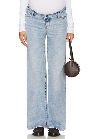 HATCH The Maternity Wide Leg Jean in Blue