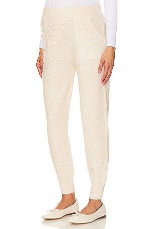 Alo Yoga Muse Ribbed High Waist Sweatpants In Gravel Heather