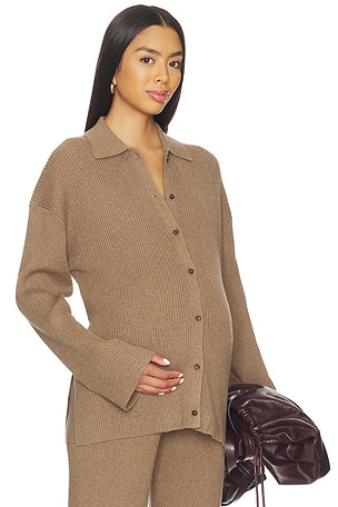 The Beatrice Ribbed Knit Button Down Polo HATCH