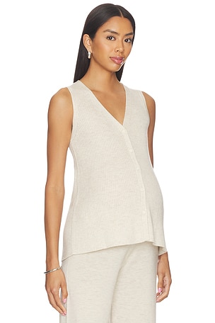 HATCH The Knit Nursing Tank Top in Beige