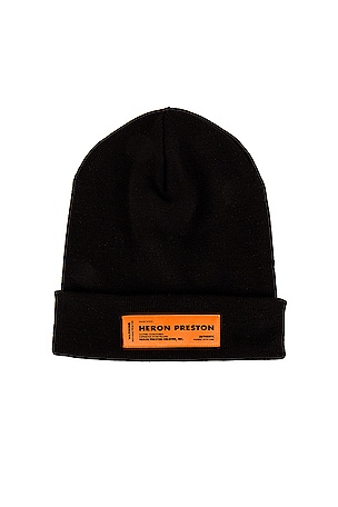 Heron Preston Beanie in Black | REVOLVE