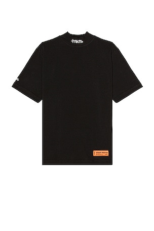 Heron Preston Short Sleeve Turtleneck CTNMB Top in Black REVOLVE