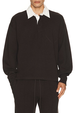 Long Sleeve Contrast Polo Hudson Jeans