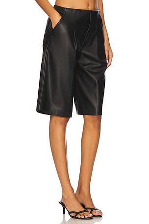 Hudson Jeans Pleated Trouser Short in Black