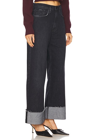 Hudson Jeans Jodie Seamed Front Yoke Wide Leg in Black