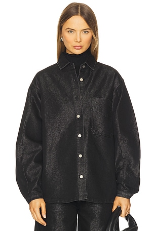 Hudson Jeans Barrel Shacket in Black