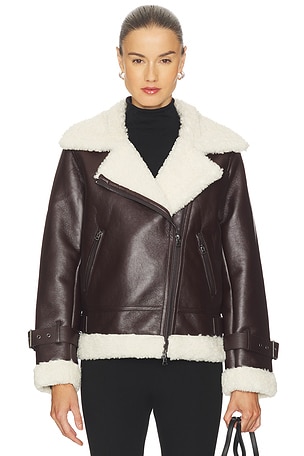 Vegan Leather Sherpa Jacket Hudson Jeans
