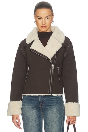 Faux Suede Shearling Jacket Hudson Jeans