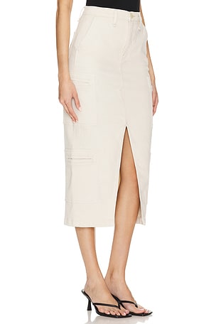 Hudson Jeans Reconstructed Cargo Skirt in Beige