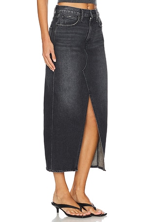 Hudson Jeans Reconstructed Skirt in Black