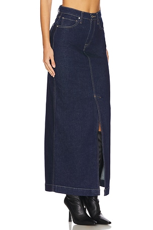 Hudson Jeans Reconstructed Maxi Skirt in Denim-Dark