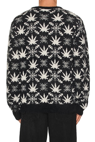 HUF Arctic Plantlife Crewneck Sweater in Black